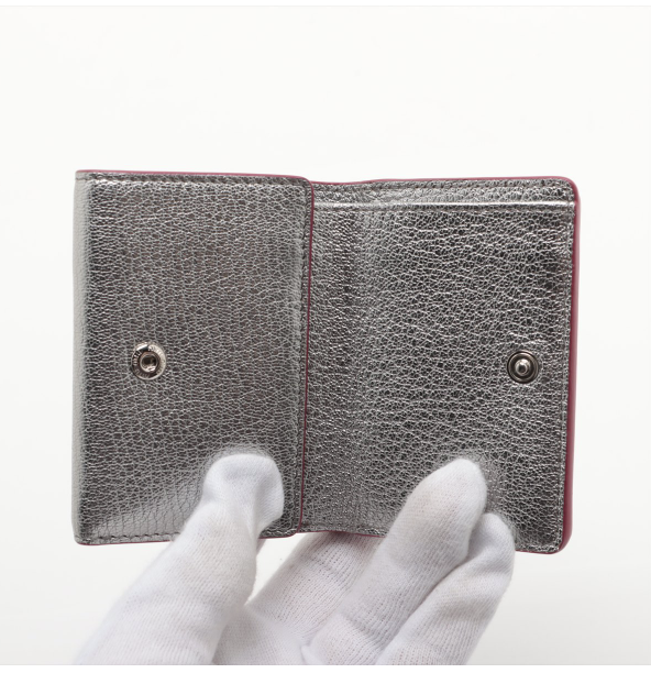 Miu Miu Madras Forever Love Pink x Silver Wallet