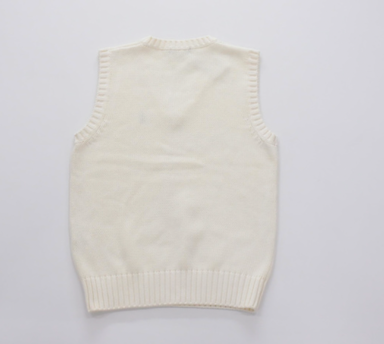 ralph lauren white cotton vest