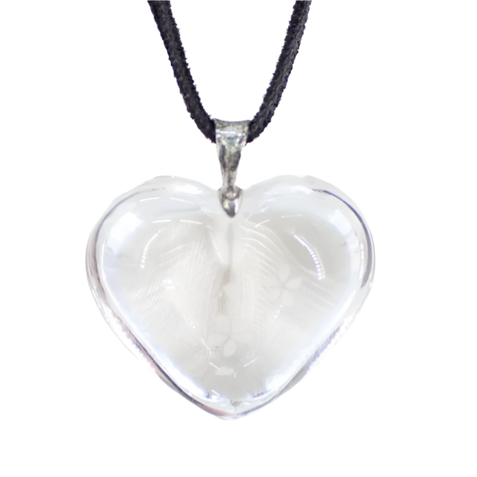 baccarat crystal heart pendant choker