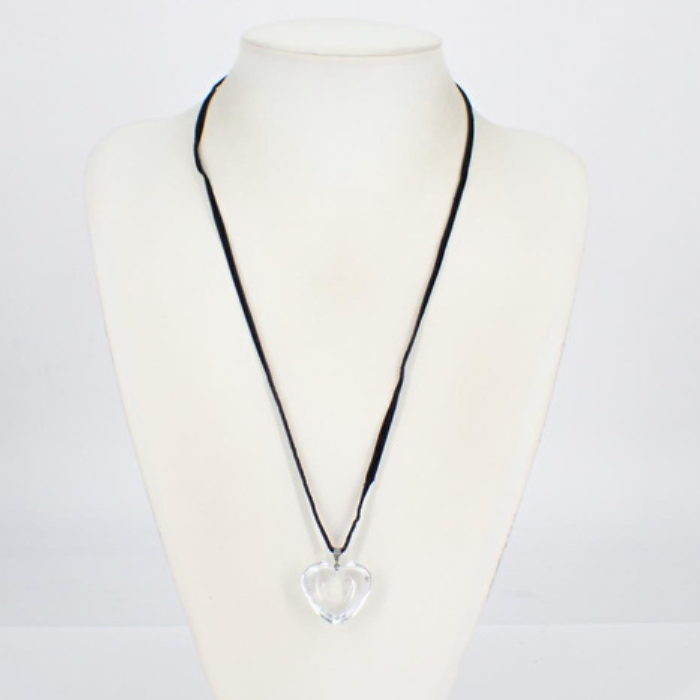 baccarat crystal heart pendant choker