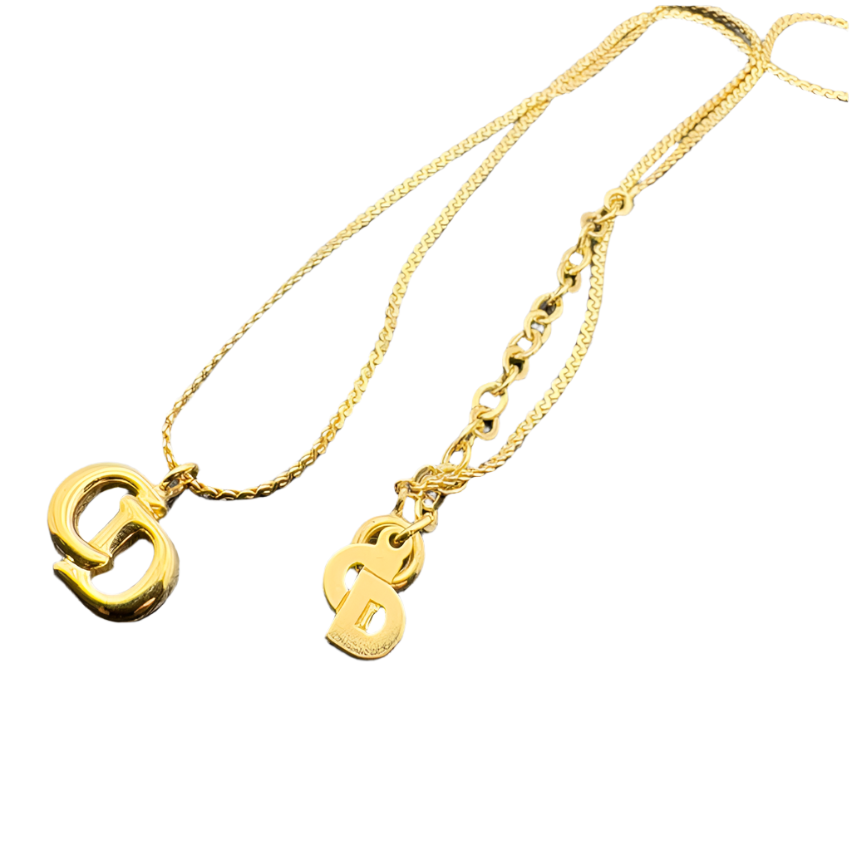 christian dior cd simple elegant necklace