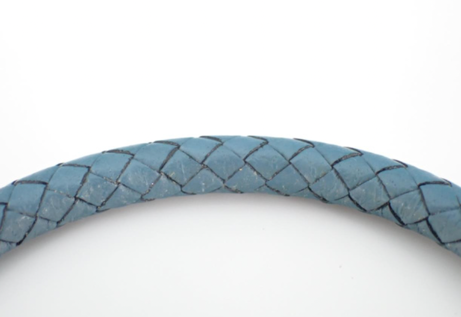 HERMÈS "jumbo" bracelet in braided blue