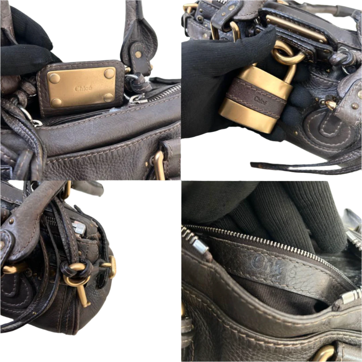 chloé dark brown mini paddington
