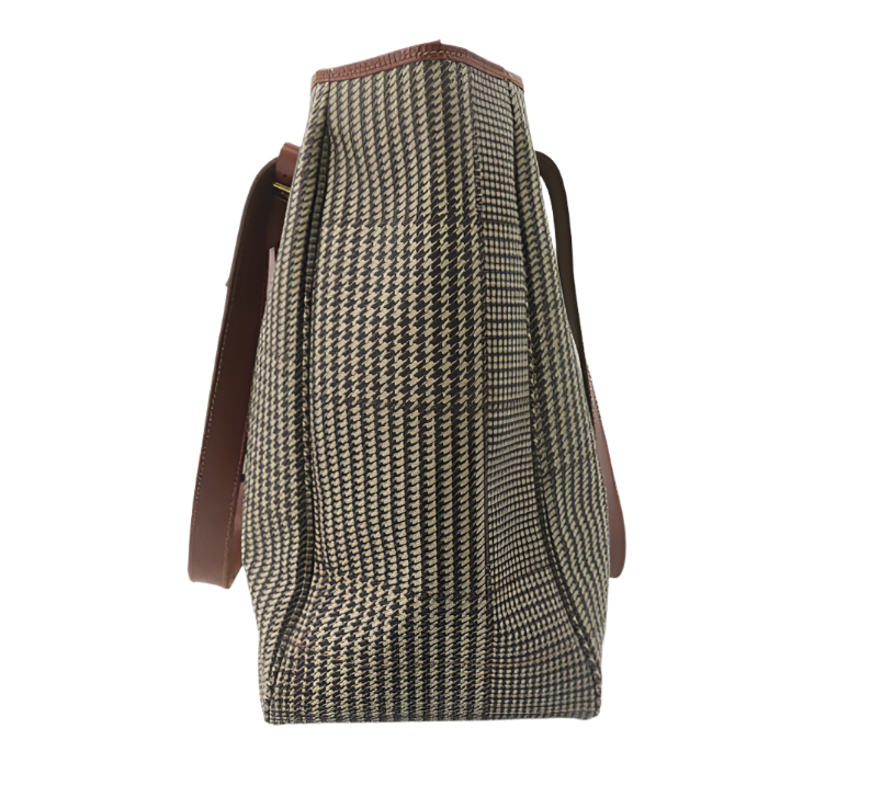 Ralph Lauren Polo Elegant Houndstooth Tote