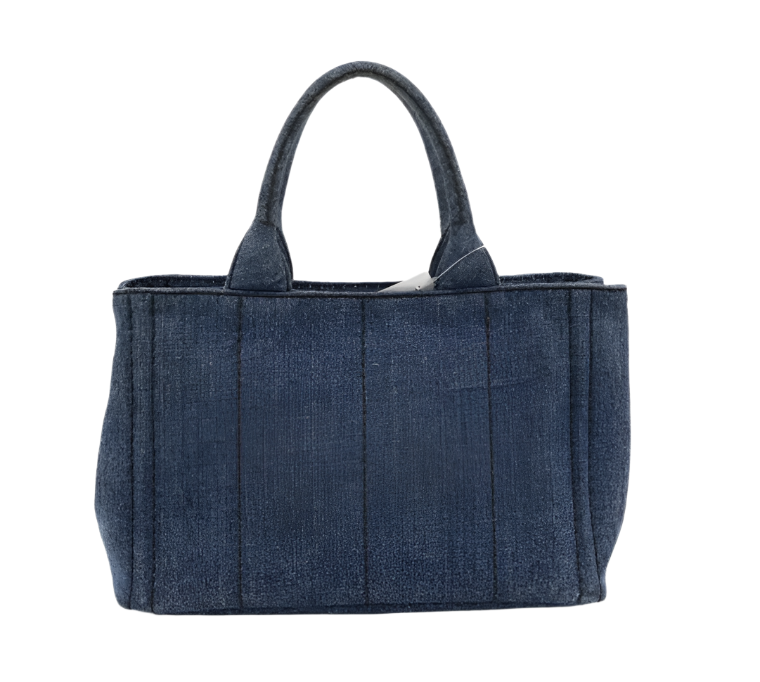 prada denim canapa handbag