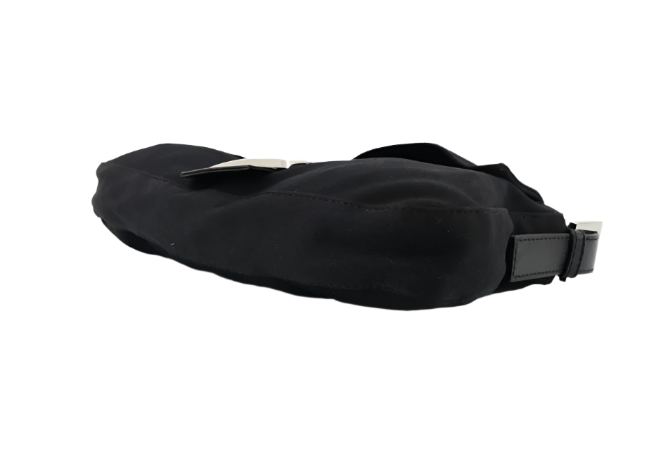 Fendi Black Jersey Baguette