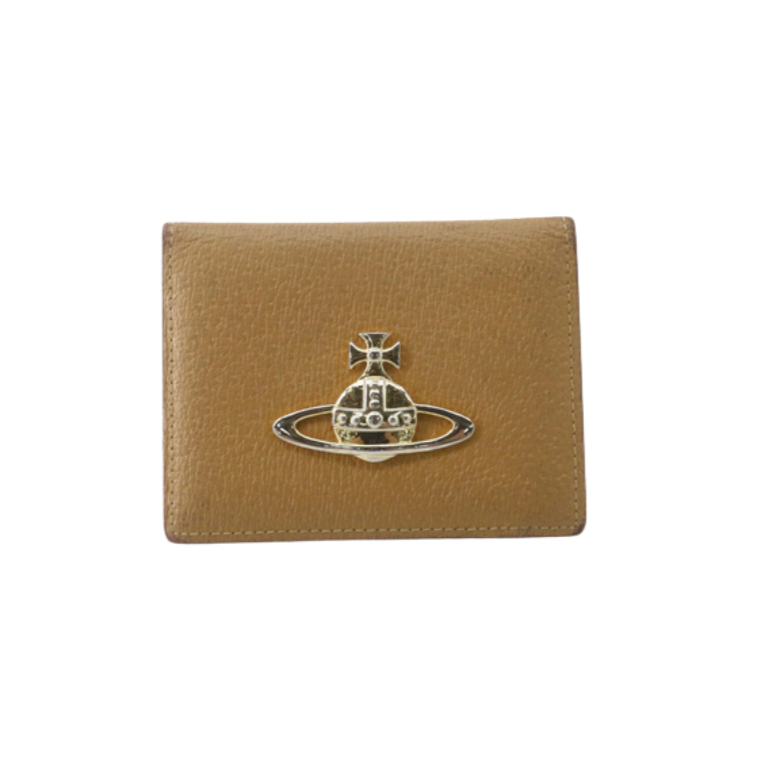 vivienne westwood beige orb logo card holder
