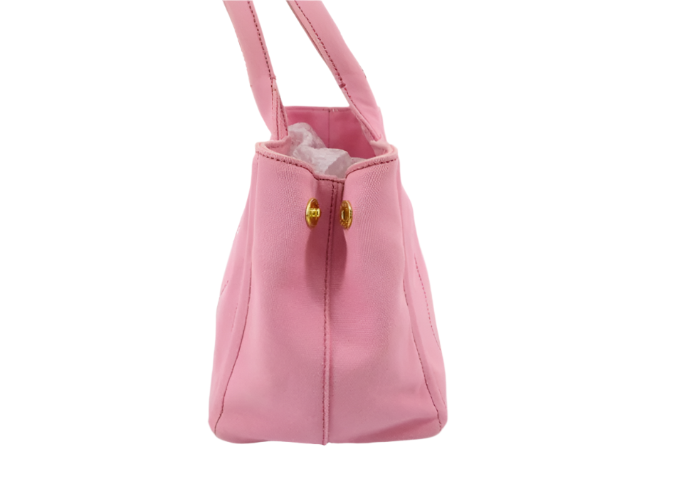 prada light pink canapa handbag