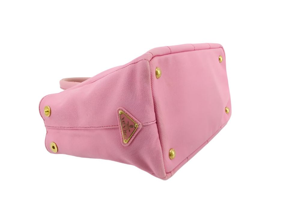 prada light pink canapa handbag