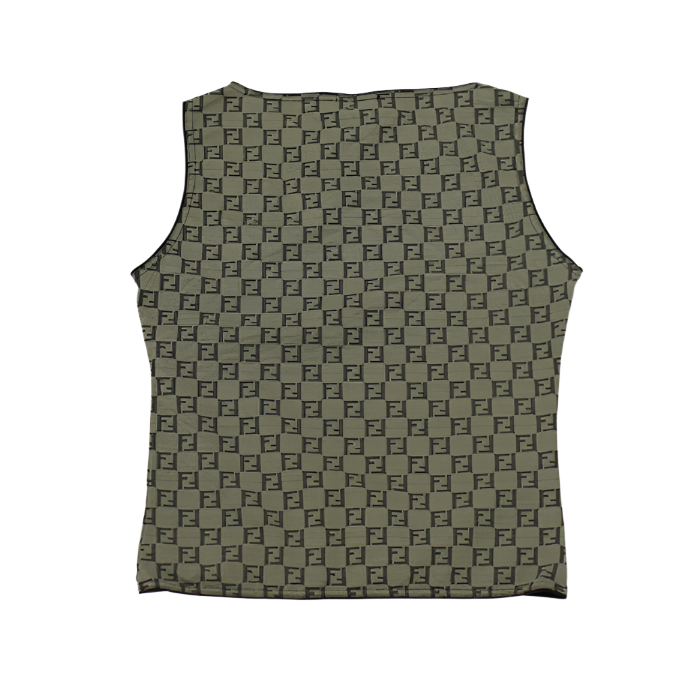 fendi vintage zucca khaki top