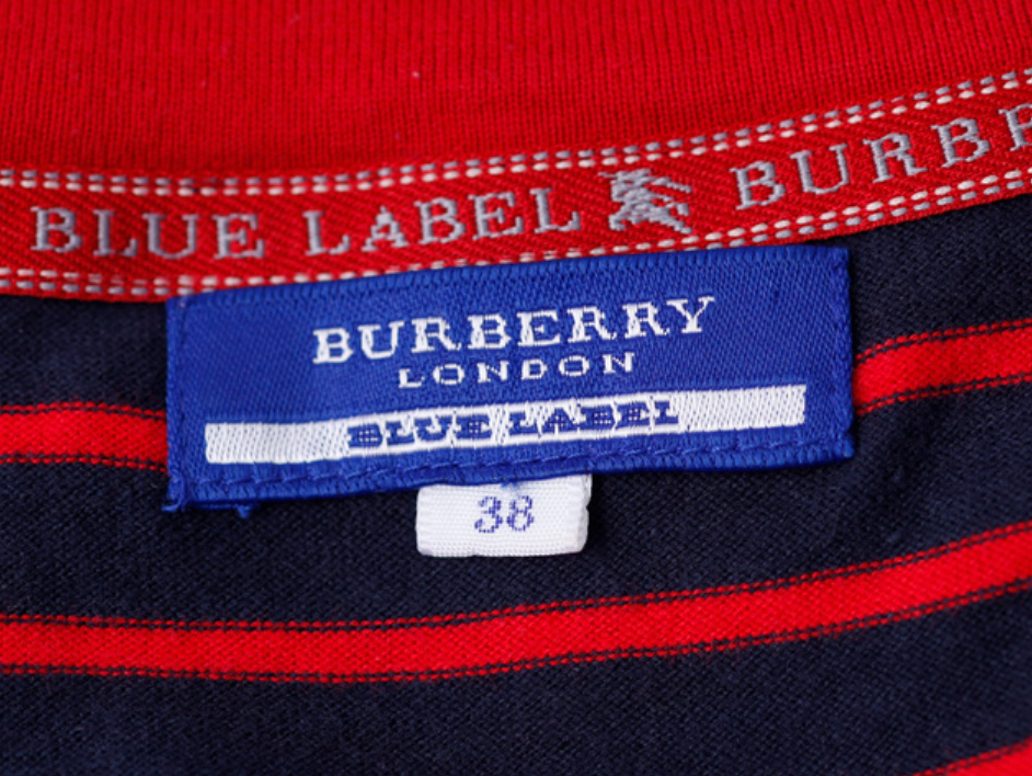 burberry cutesy vintage half sleeve striped tunic