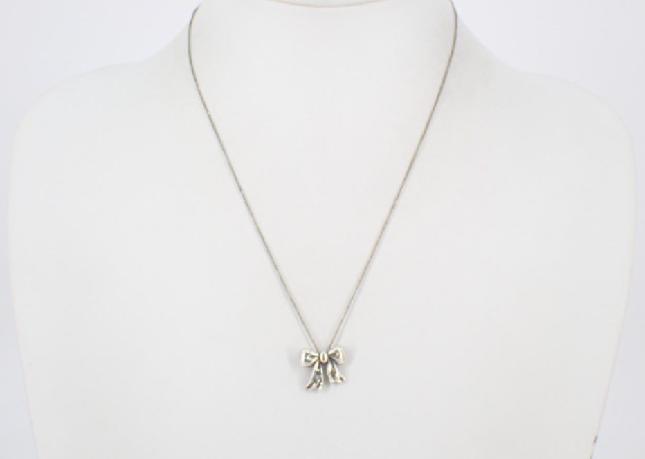 tiffany & co. 925 silver ribbon necklace