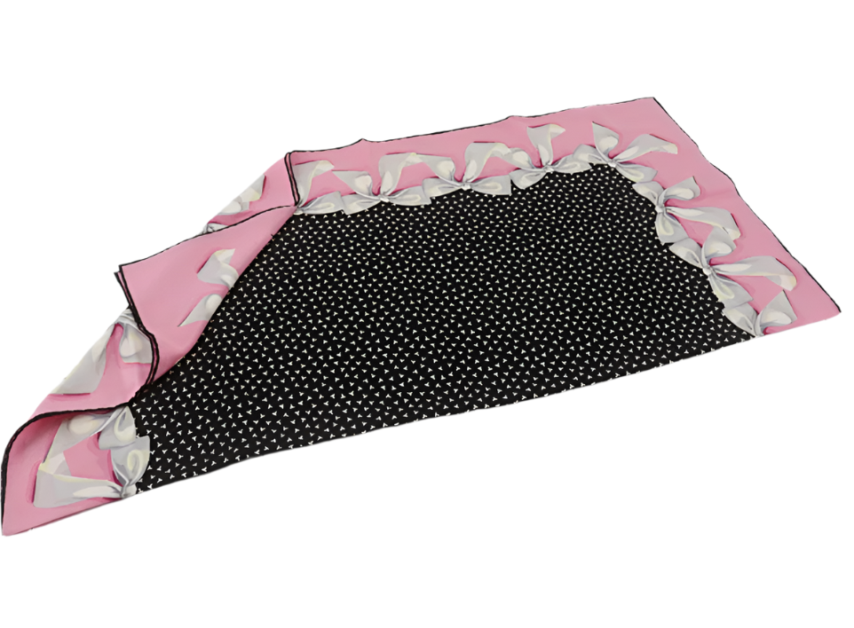 tiffany & co. 100% silk pink ribbon large scarf