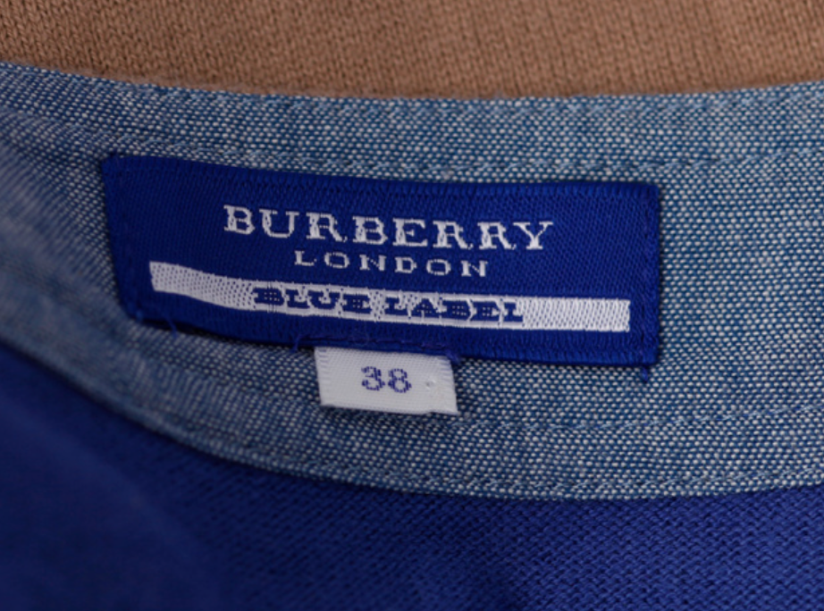 burberry vintage striped tunic with denim details