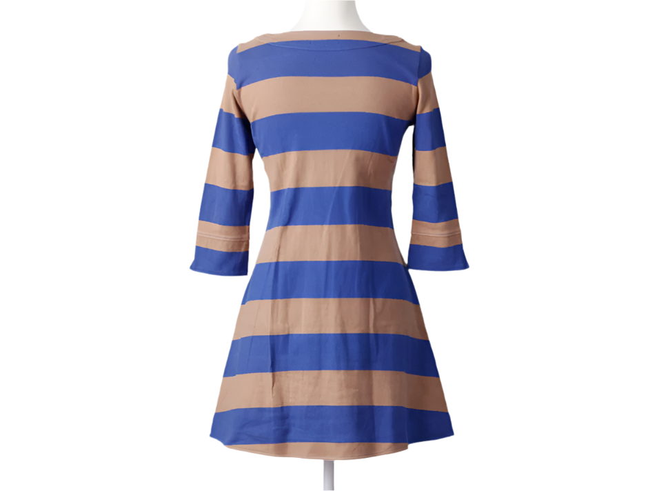 burberry vintage striped tunic with denim details