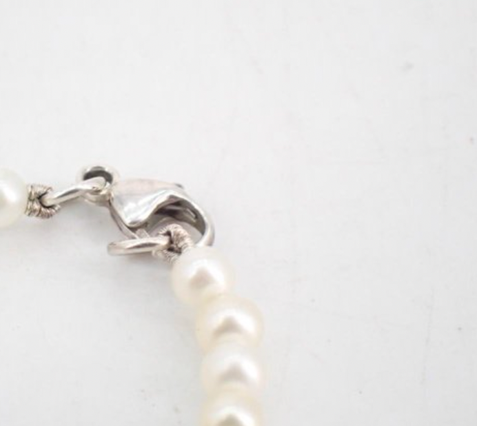 tiffany & co. 925 silver return to bracelet with freshwater pearls