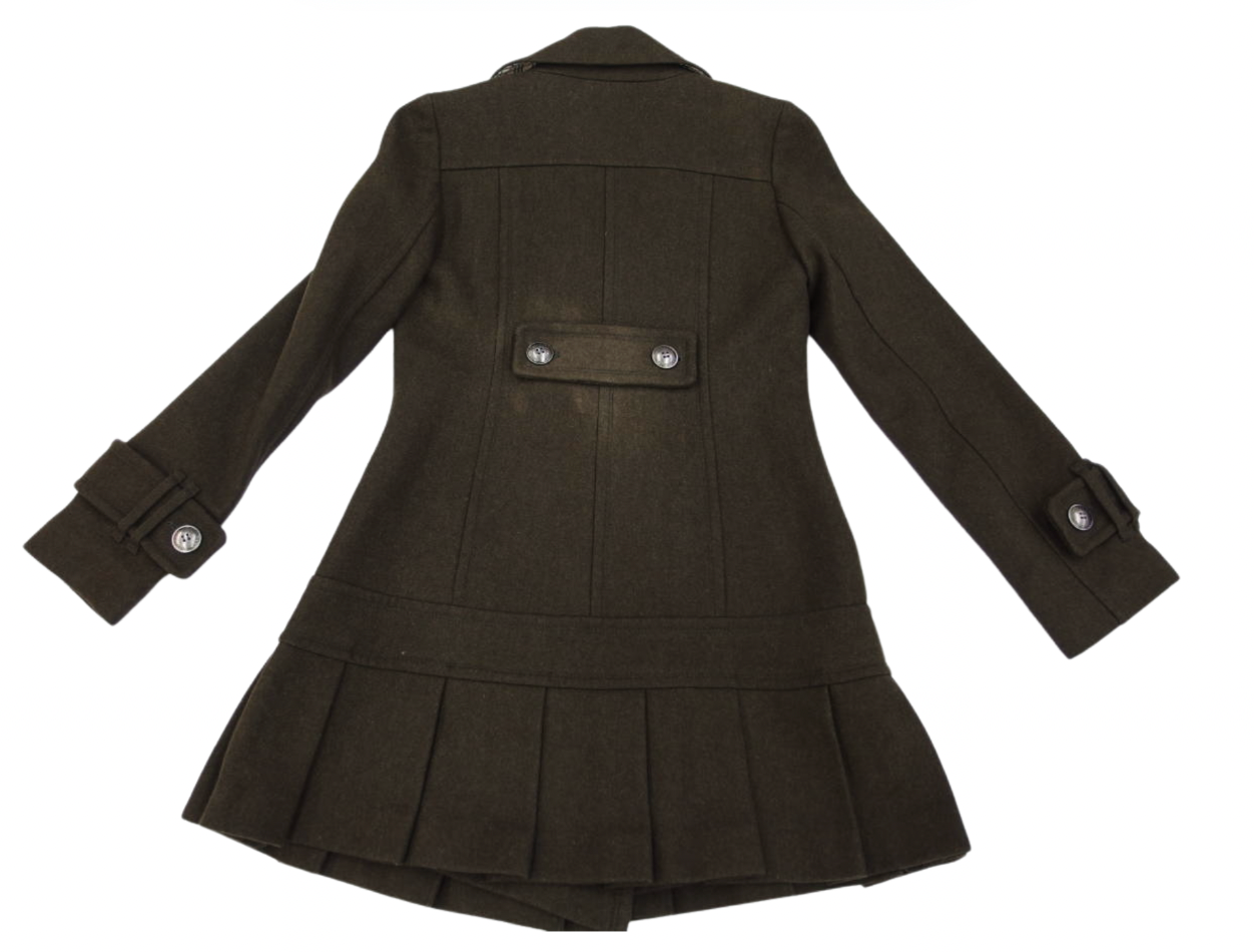 burberry blue label pleated flirty dress coat