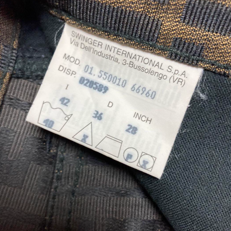fendi zucca patterened jeans