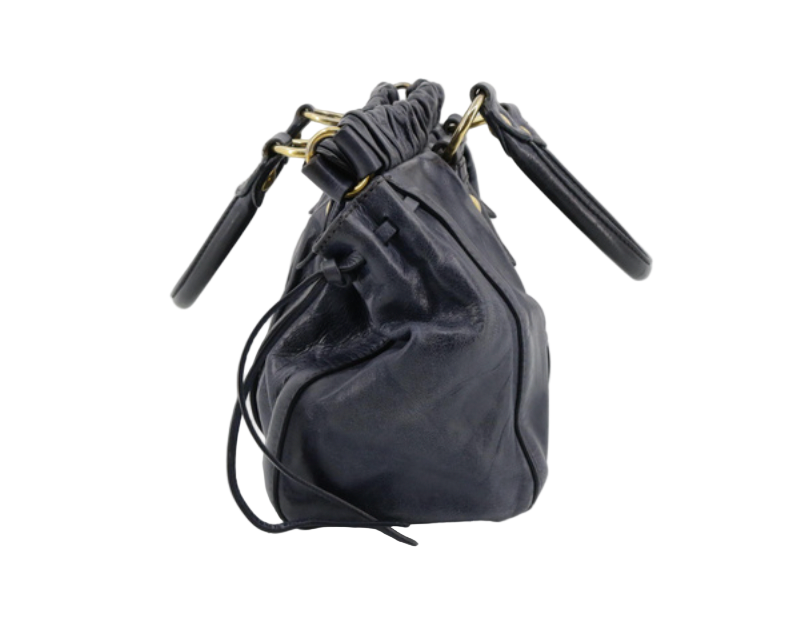 miu miu vitello bag in navy blue