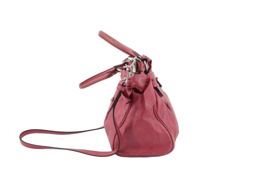 miu miu hot pink vintage vitello bow bag