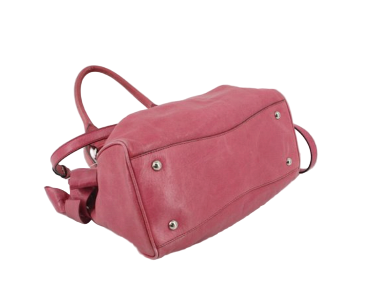 miu miu hot pink vintage vitello bow bag