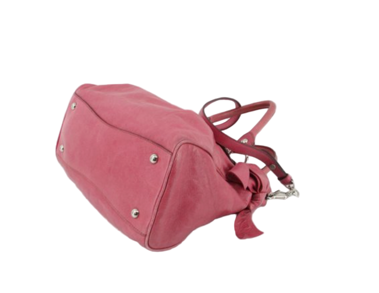 miu miu hot pink vintage vitello bow bag