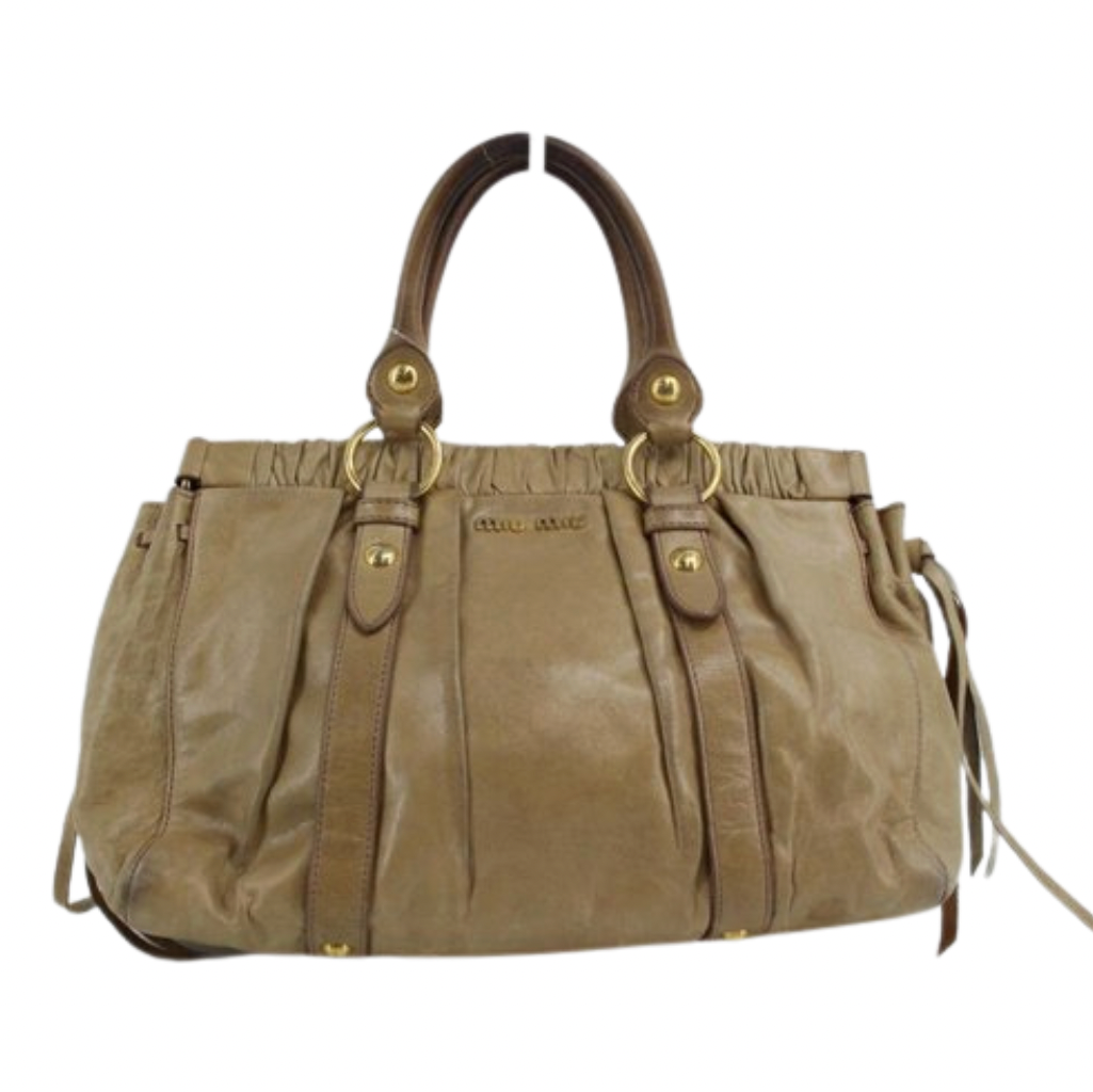 miu miu vintage vitello bag in light brown
