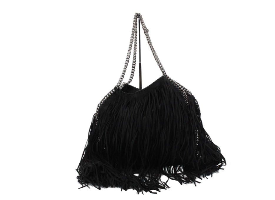 Stella McCartney Pre-Loved Black Mini with Fringe details