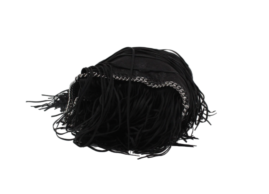 Stella McCartney Pre-Loved Black Mini with Fringe details