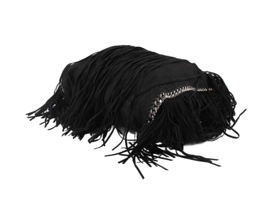 Stella McCartney Pre-Loved Black Mini with Fringe details