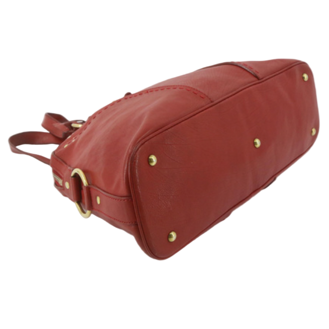 Yves Saint Laurent Rive Gauche Muse Shoulder Bag in Wine Red