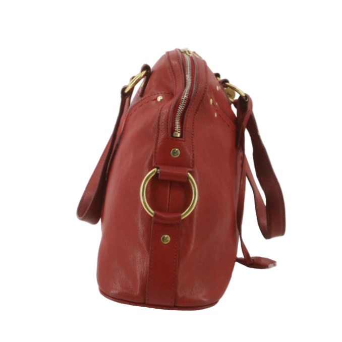 Yves Saint Laurent Rive Gauche Muse Shoulder Bag in Wine Red