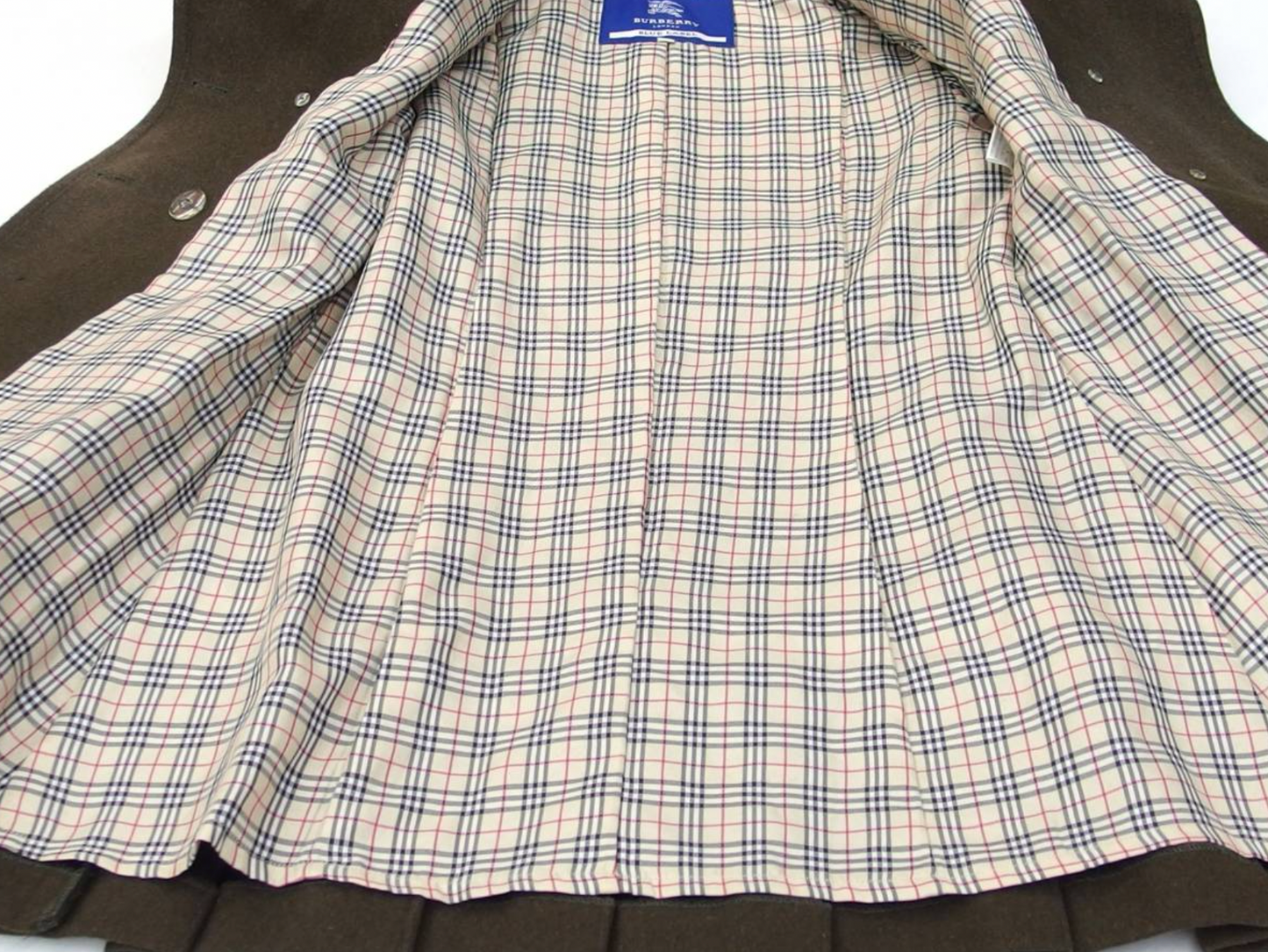 burberry blue label pleated flirty dress coat