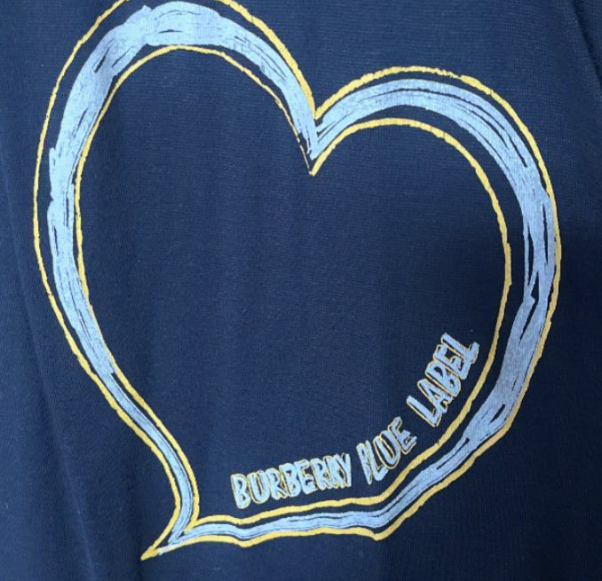 burberry navy blue heart detail cover up tunic