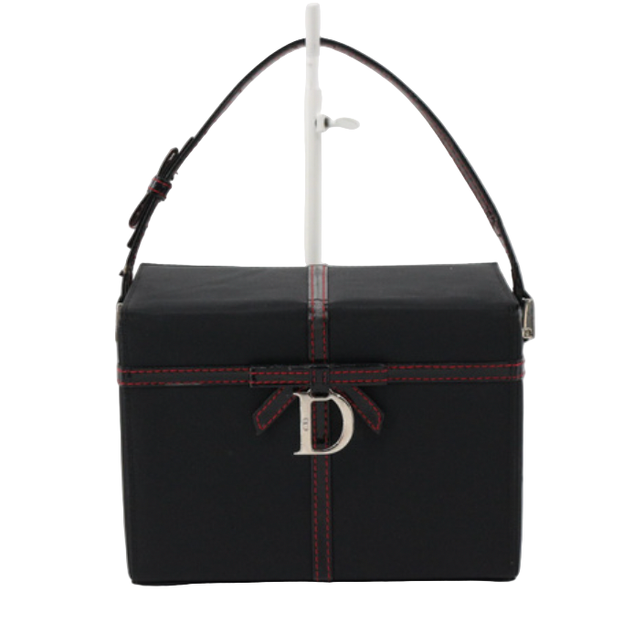 dior pre-loved vanity handbag with ribbon details