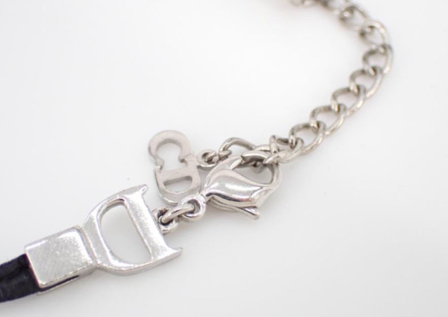 dior vintage black ribbon bracelet