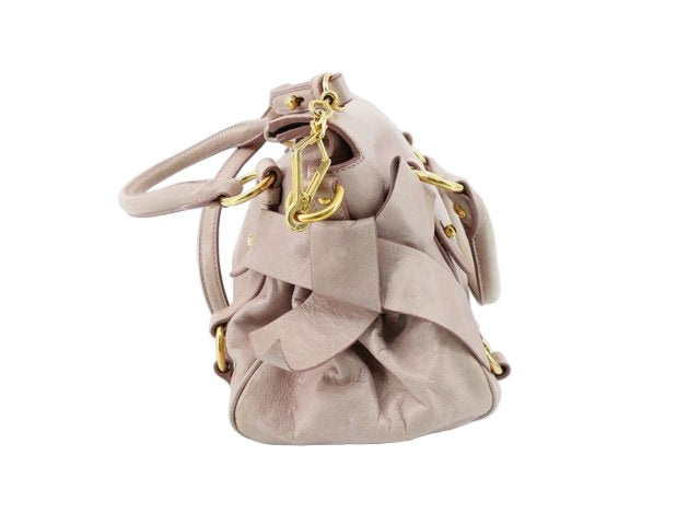 miu miu vintage pale pink vitello mini bow bag