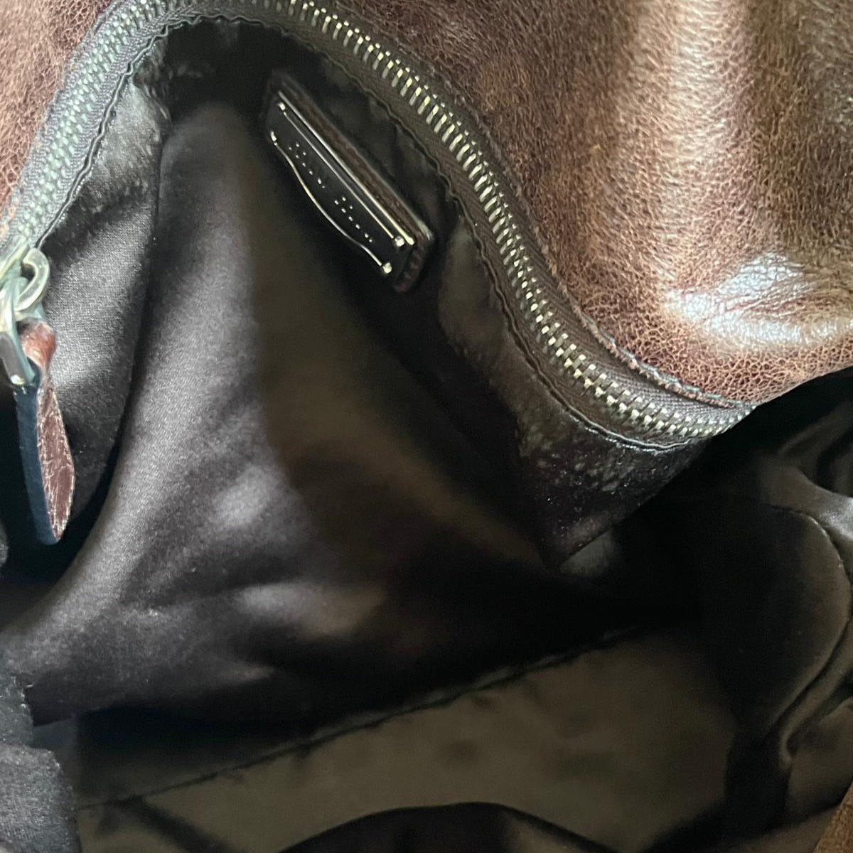 miu miu dark chocolate vitello vintage bow bag