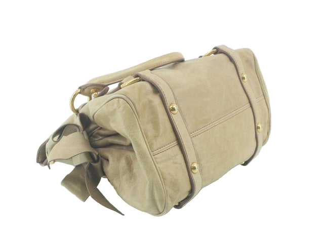 miu miu adorabale mini vitello bow bag in beige
