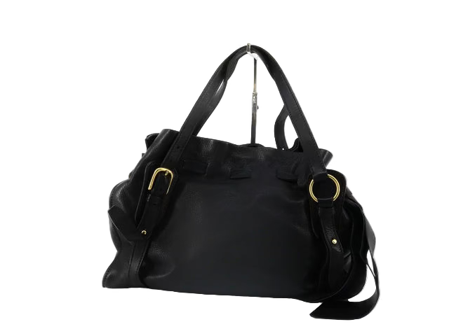 miu miu black ribbon-detail shoulder bag