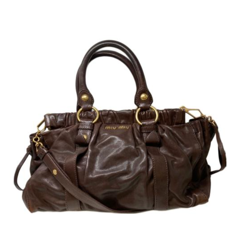 miu miu chocolate brown vitello bag