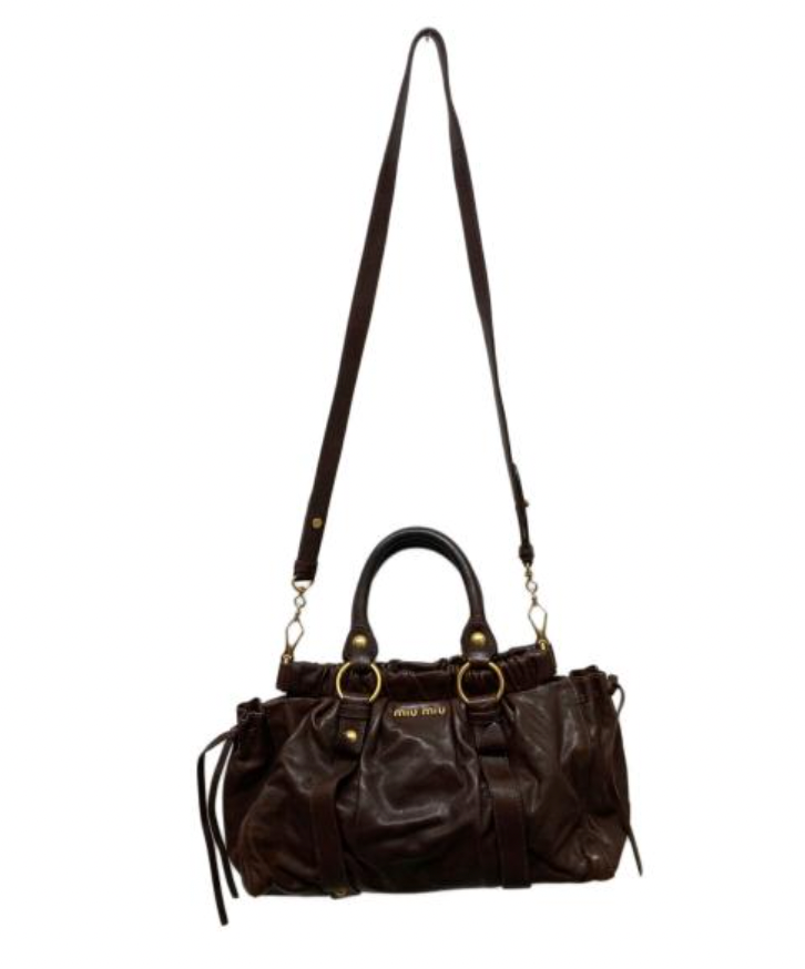 miu miu chocolate brown vitello bag