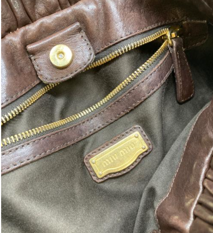 miu miu chocolate brown vitello bag