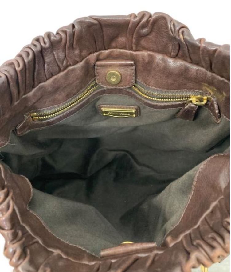 miu miu chocolate brown vitello bag