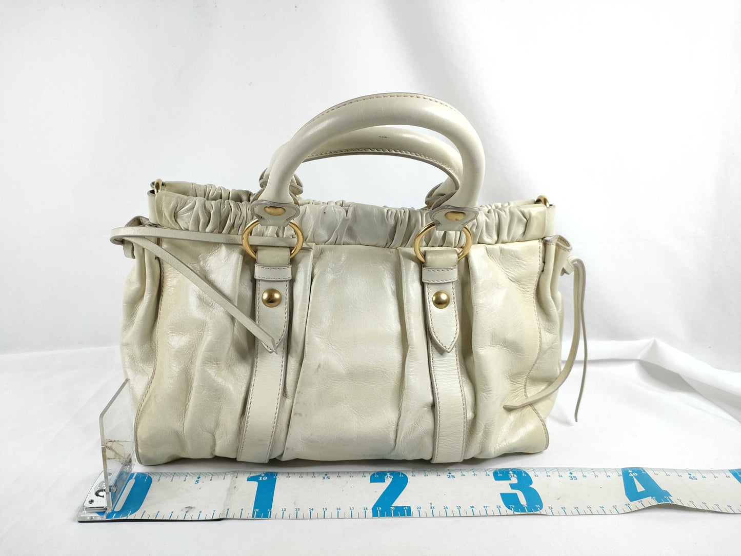 miu miu ivory angel vitello lux bag