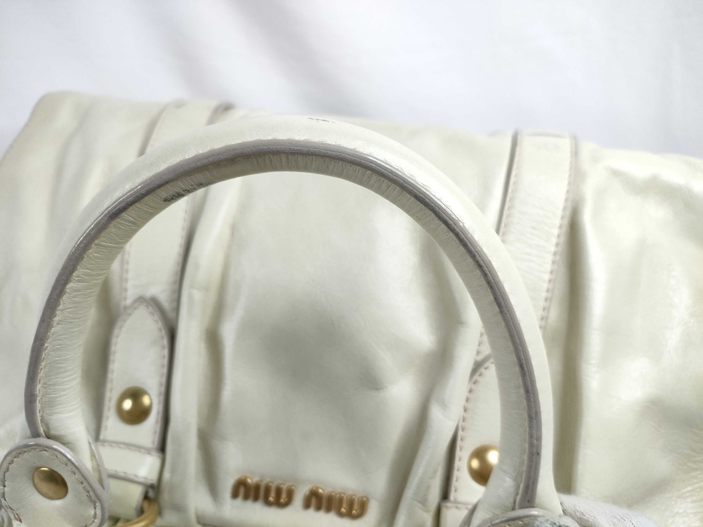 miu miu ivory angel vitello lux bag