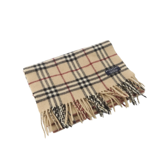 Burberry 100% Cashmere Classic Plaid Scarf