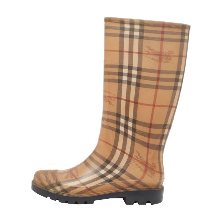 Burberry Nova Check Rainboots (Size EU40, US9)