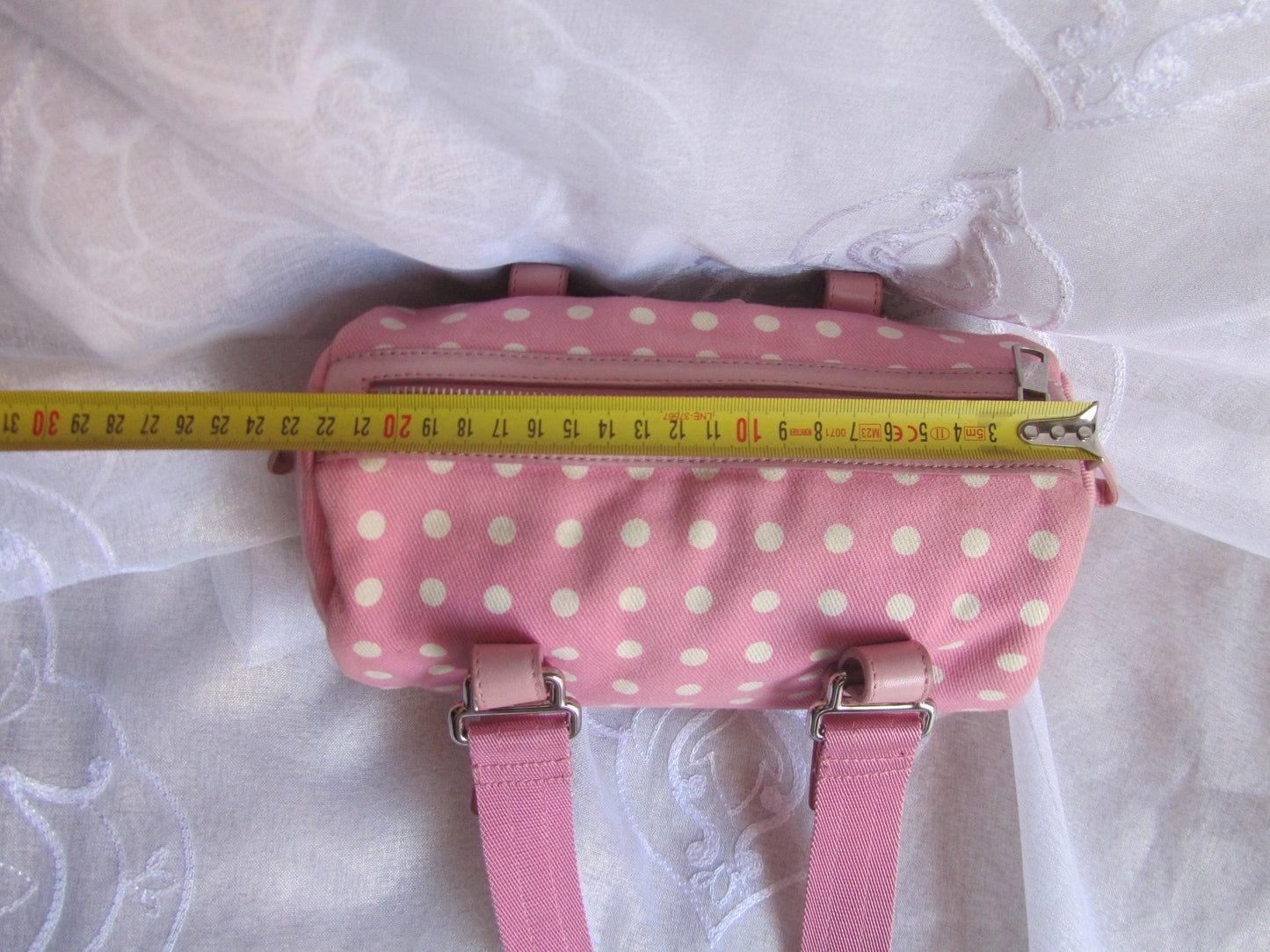 yves saint laurent pink polkadot shoulder bag