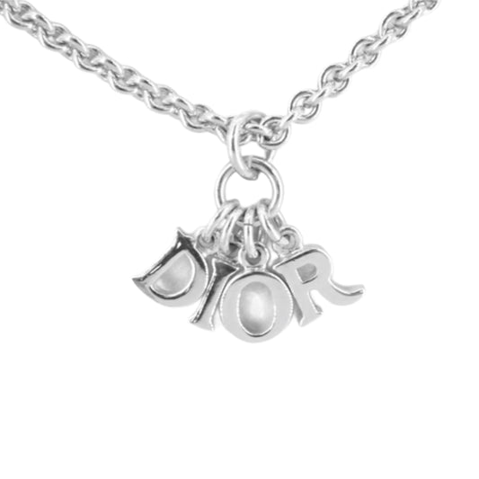 christian dior vintage logo necklace